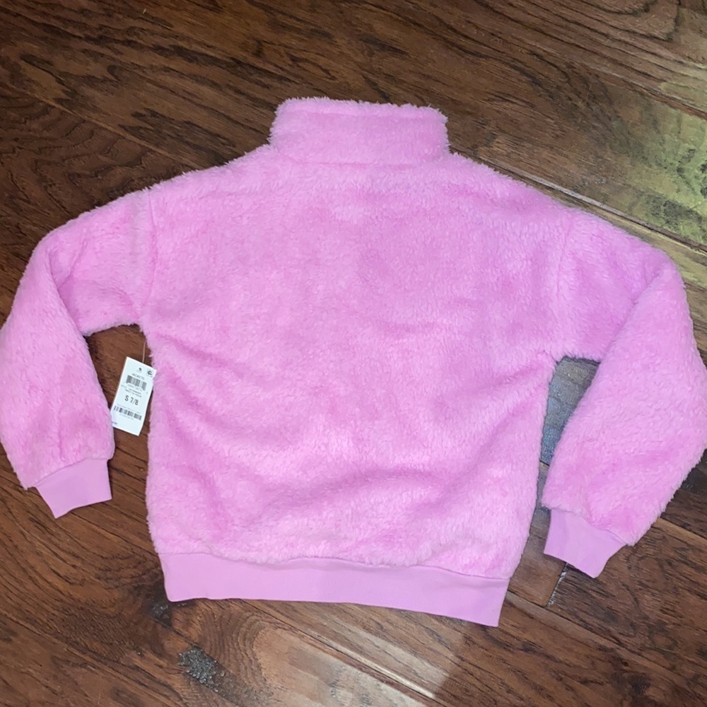 Ideology pullover sweater longsleeve furry soft mock collar jacket pink S (7/8) - Picture 9 of 11